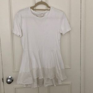 white peplum T-shirt